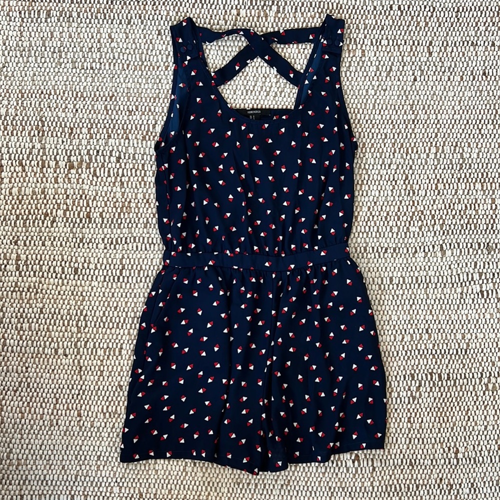 Forever 21 printed romper